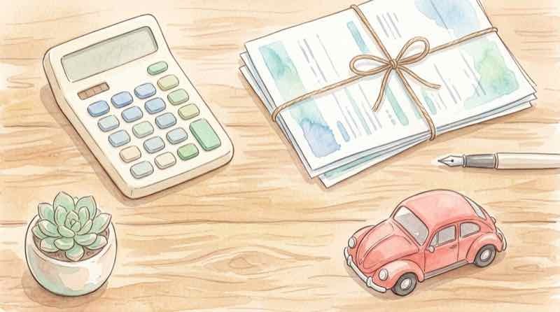 水没車の修理と買い替えを見積書を見ながら比較検討する様子