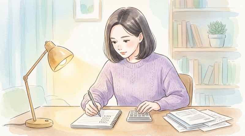 保険金額と修理費を電卓で試算するイメージ