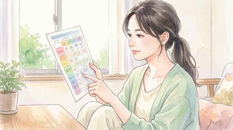 ゆうちょの1000万円・1300万円・2600万円の違いを一覧表で確認する女性