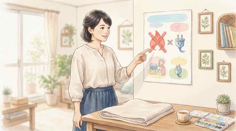 MOFの多孔質構造と従来のアミン法の加熱工程を比較したイラスト